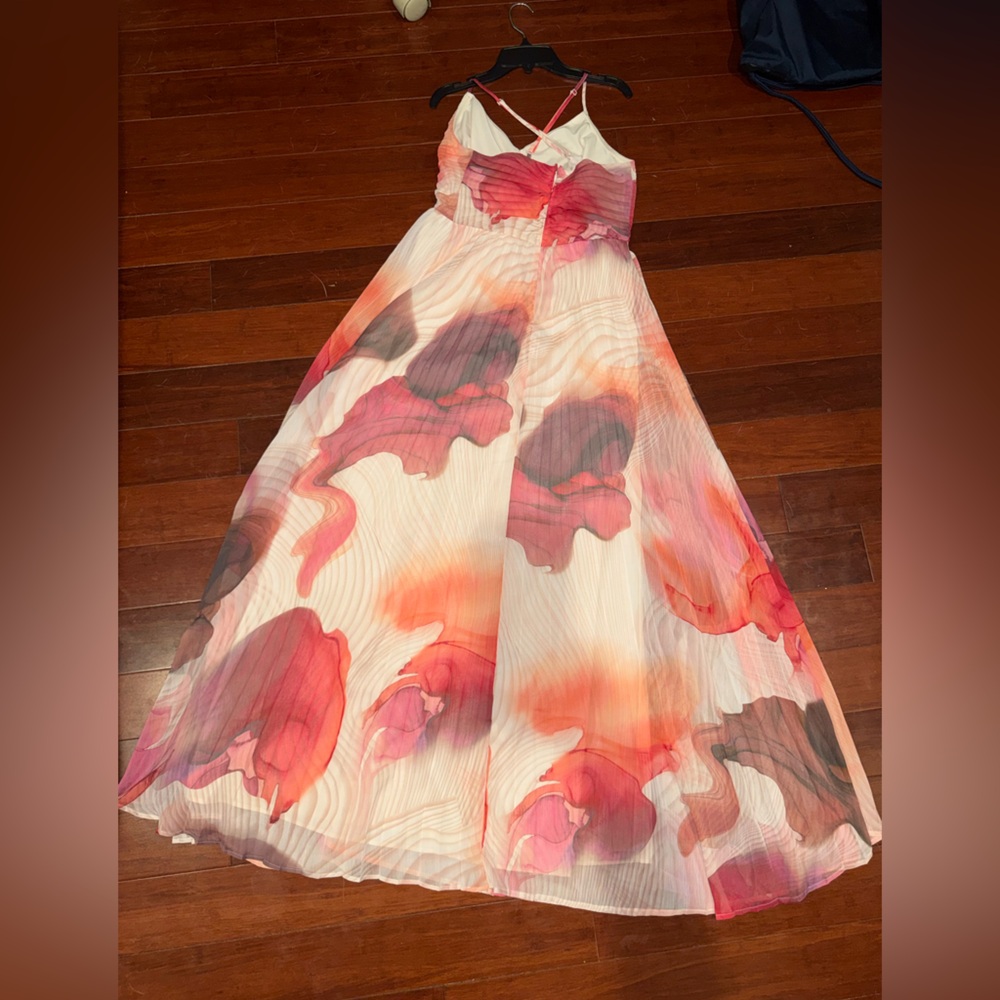 Express Cream and Pink Flowered Dress